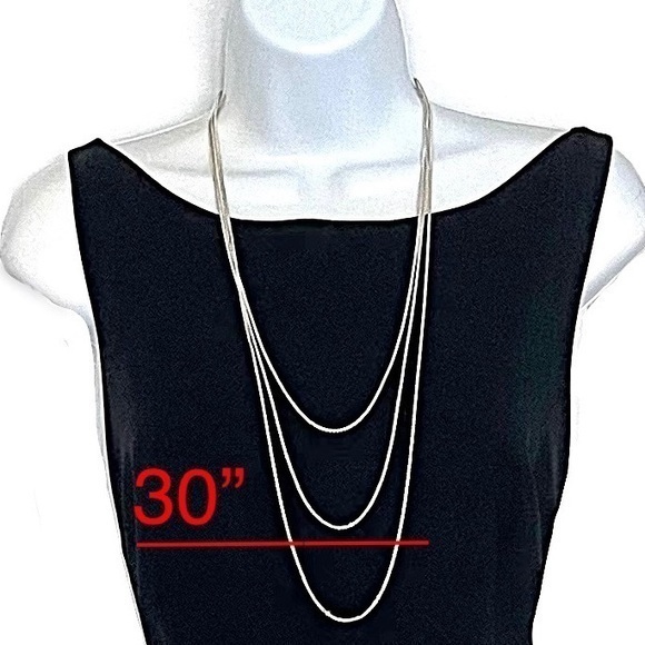30” 2MM 925 SS Italian Box Chain Necklace!